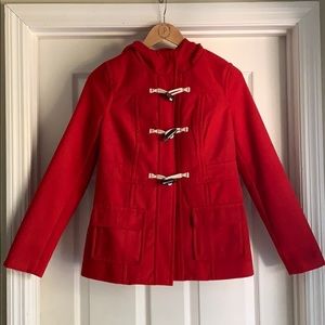 Cute red Old Navy toggle coat